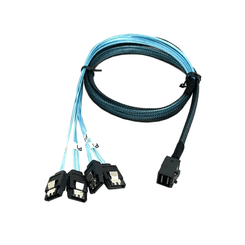 Кабель NoName SA-F43S7P2-1M-N2 SFF8643 - 4xSATA+8PIN(SGPIO) 1м